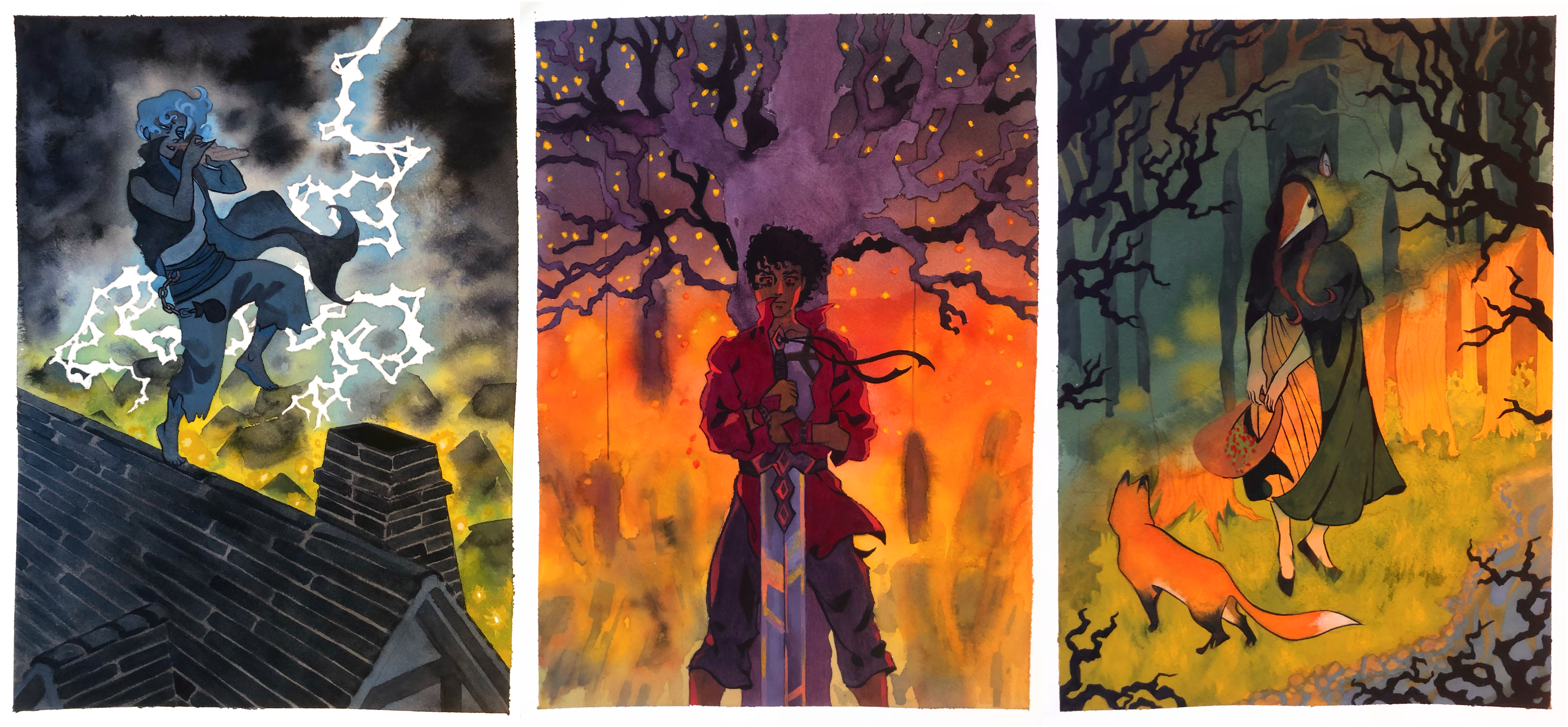 Dungeons and Dragons trptych